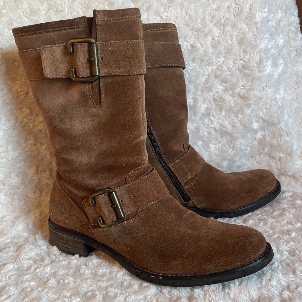 Paul Green 'Nobu' Motorcycle Boot  - COFFEE SUEDE  - 9M